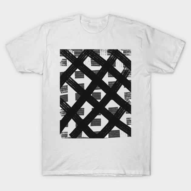 Black Fencing Design T-Shirt by Lovelier By Mal